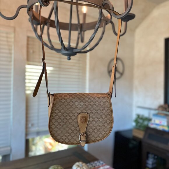 Celine Paris Light Macadam Accordion Crossbody Purse, Vintage - Picture 3 of 15